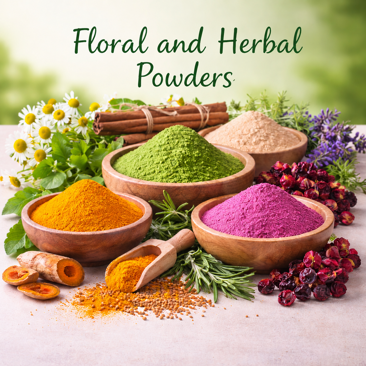 Floral and Herbal Powders